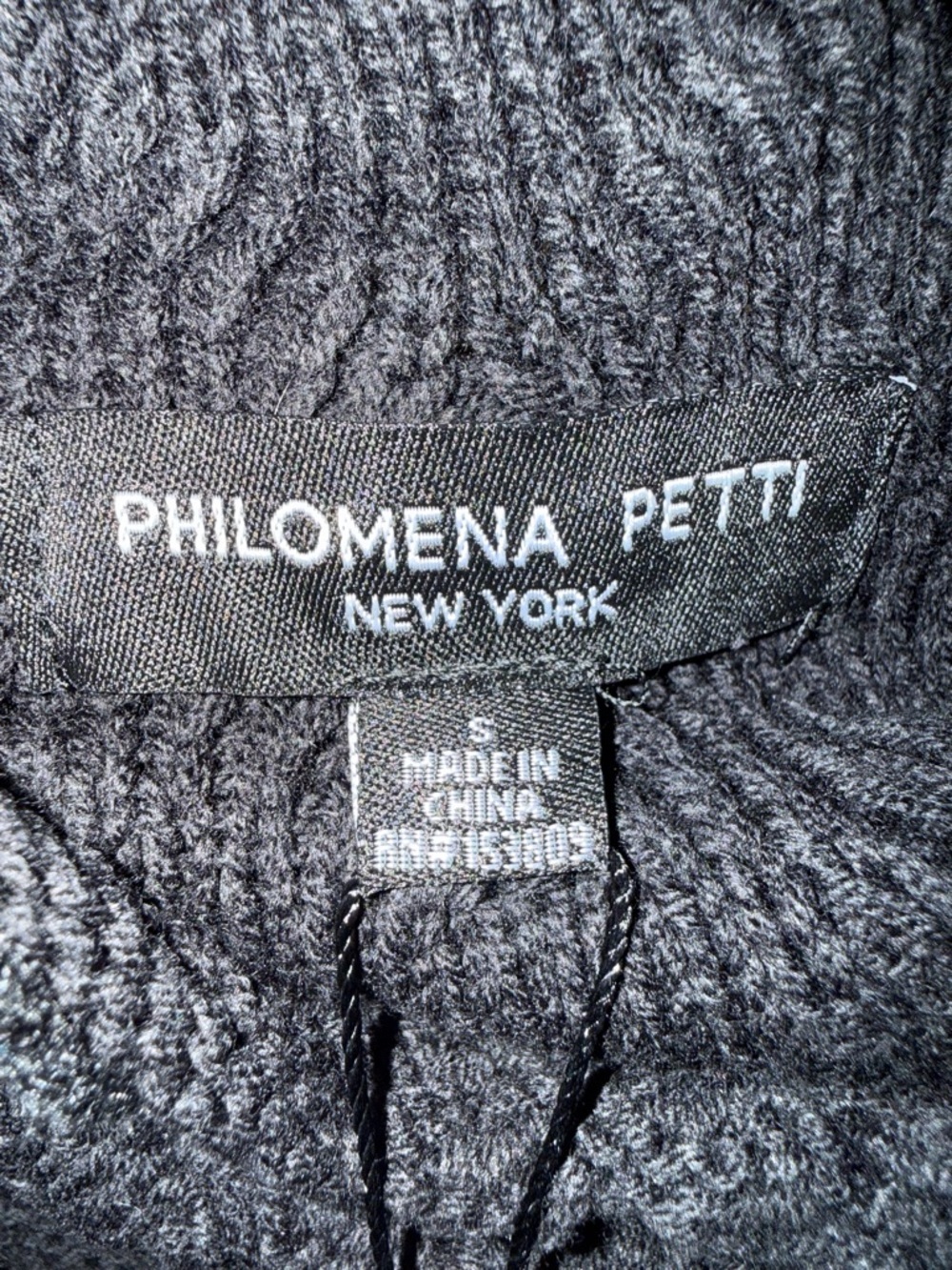 Classic Black Cable Knit Turtleneck Sweater - Picture 2 of 4